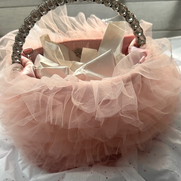 Elegant Pink Tulle Handbag - Picture 1 of 5